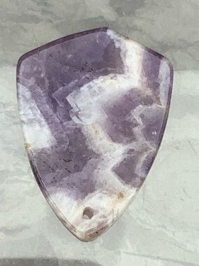 Purple White Brown Pendant from Collection Badge Shaped Cabochon